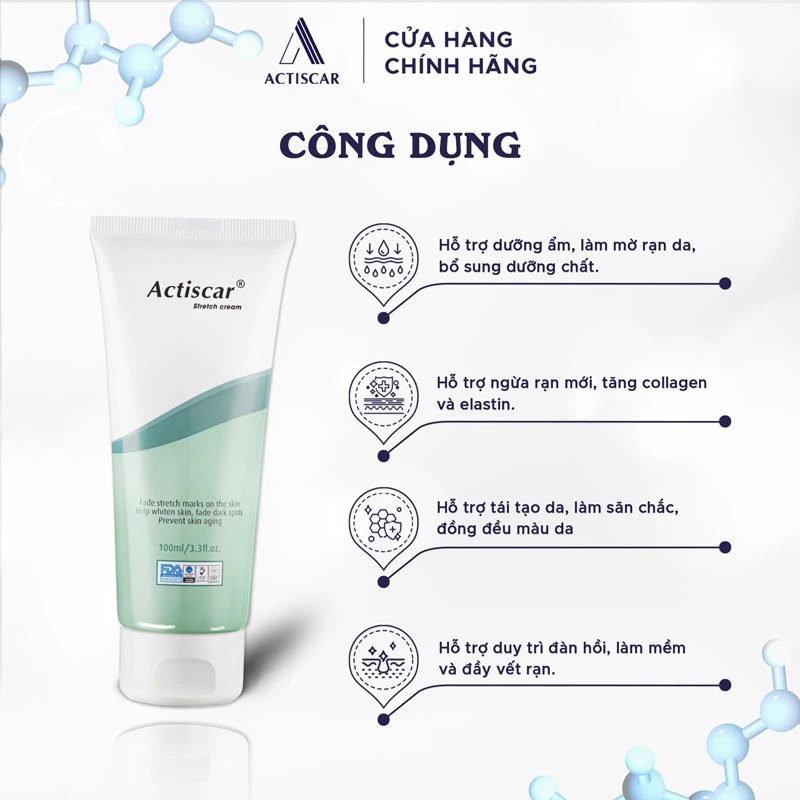 Công dụng kem mờ rạn da Actiscar Stretch